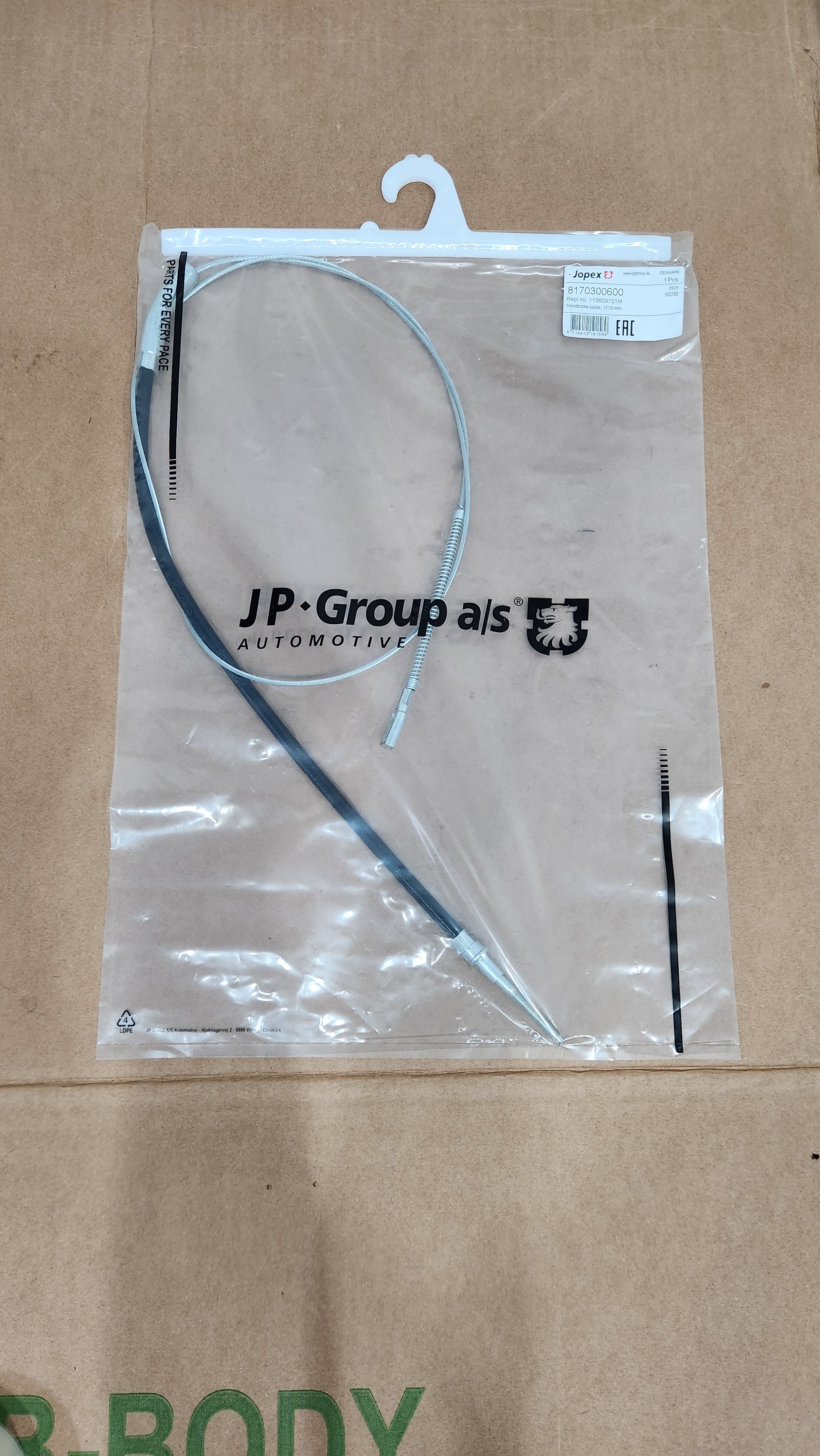 JP GROUP - HANDBRAKE CABLE - JP GERMANY - 817-0300-600 - VW BEETLE 1968 UP